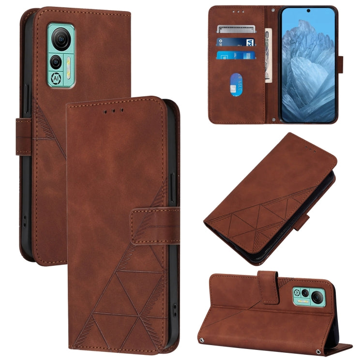 For Ulefone Note 14 Crossbody 3D Embossed Flip Leather Phone Case(Brown) by buy2fix