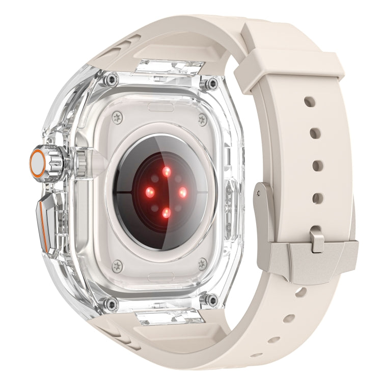 For Apple Watch Ultra 3 / 2 49mm Modified PC Hybrid TPU Watch Case Band(Starlight Transparent) by buy2fix