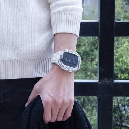 For Apple Watch Ultra 3 / 2 49mm Modified PC Hybrid TPU Watch Case Band(Starlight Transparent) by buy2fix