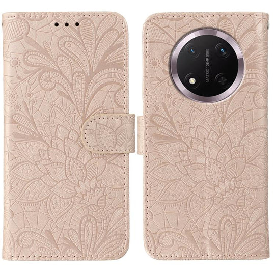For Honor Magic7 Lite / X9c Lace Flower Embossing Flip Leather Phone Case(Rose Gold)