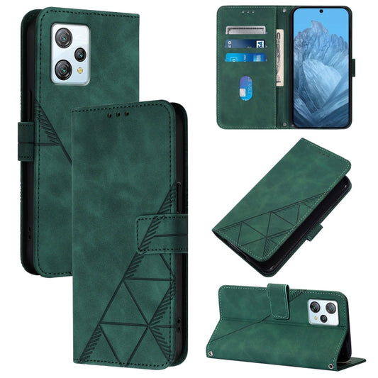For Blackview A53 Crossbody 3D Embossed Flip Leather Phone Case(Dark Green) - More Brand by buy2fix | Online Shopping UK | buy2fix
