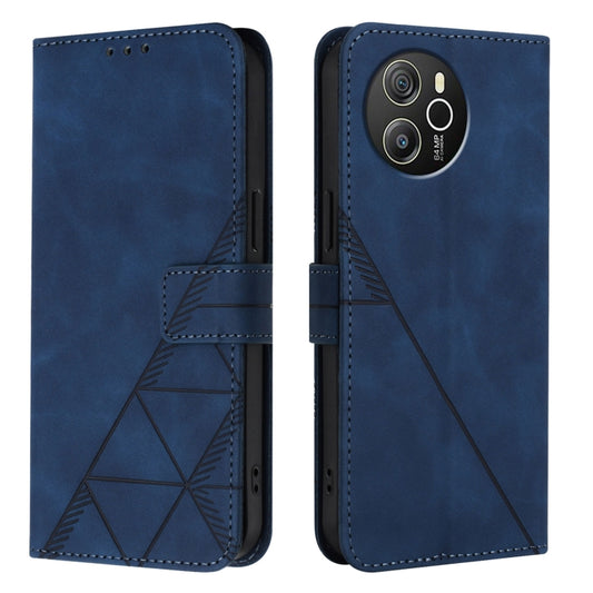 For Blackview Shark 8 Crossbody 3D Embossed Flip Leather Phone Case(Blue) - More Brand by buy2fix | Online Shopping UK | buy2fix