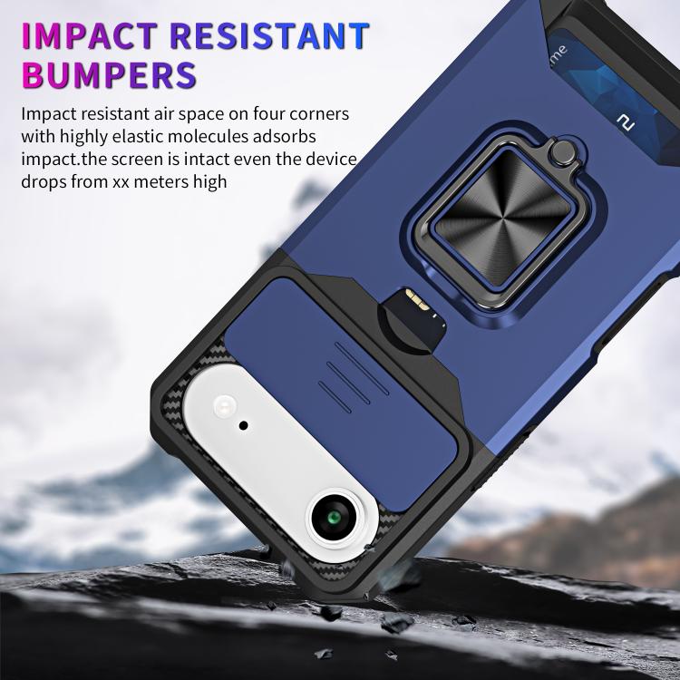For iPhone Air Camera Shield Card Slot PC+TPU Phone Case(Dark Green) - iPhone Air Cases by buy2fix | Online Shopping UK | buy2fix
