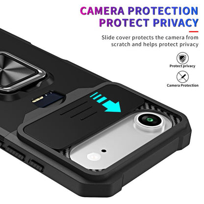For iPhone Air Camera Shield Card Slot PC+TPU Phone Case(Gold) - iPhone Air Cases by buy2fix | Online Shopping UK | buy2fix