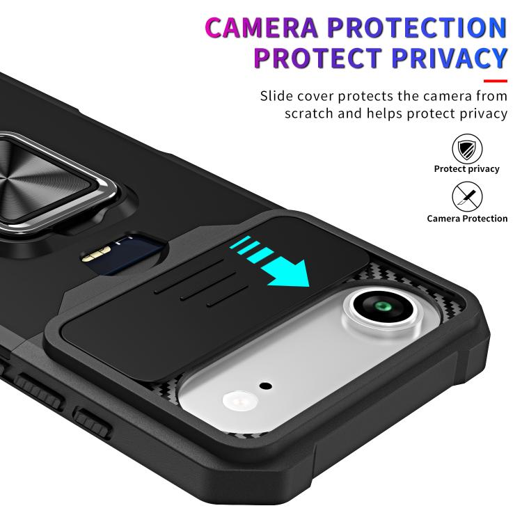 For iPhone Air Camera Shield Card Slot PC+TPU Phone Case(Silver) - iPhone Air Cases by buy2fix | Online Shopping UK | buy2fix