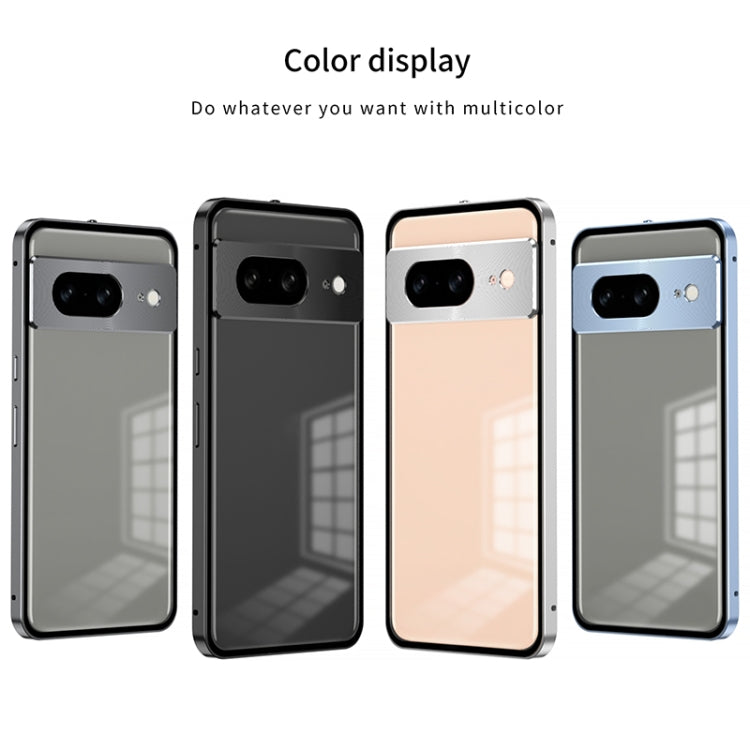 For Google Pixel 7 Snap Buckle Metal Frame Frosted Phone Case(Grey) - Google Cases by buy2fix | Online Shopping UK | buy2fix