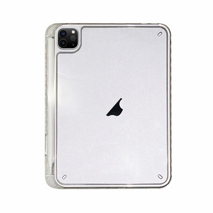 For iPad Pro 12.9 2022 / 2020 / 2018 Crystal Clear Acrylic Hybrid TPU Tablet Case With Pen Slot(Transparent) - iPad Pro 12.9 (2022/2021) Cases by buy2fix | Online Shopping UK | buy2fix