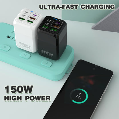 150W 3 x USB + 3 x USB-C / Type-C Multi-port Fast Charger, US Plug(Black) - USB Charger by buy2fix | Online Shopping UK | buy2fix