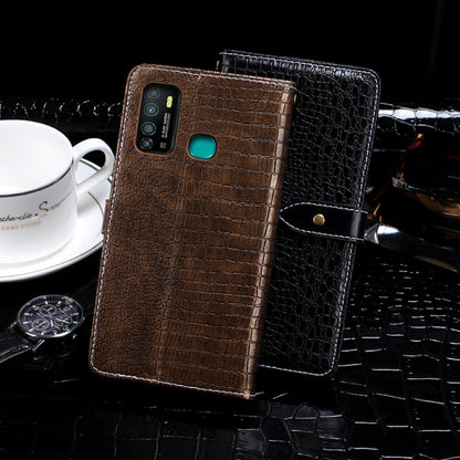 For Infinix Hot 9 idewei Crocodile Texture Horizontal Flip Leather Case with Holder & Card Slots & Wallet(Dark Blue) - Infinix Cases by idewei | Online Shopping UK | buy2fix
