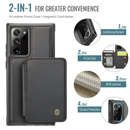 For Samsung Galaxy Note20 Ultra JEEHOOD J05 Business Magnetic Style RFID Leather Phone Case(Black) - Galaxy Phone Cases by JEEHOOD | Online Shopping UK | buy2fix