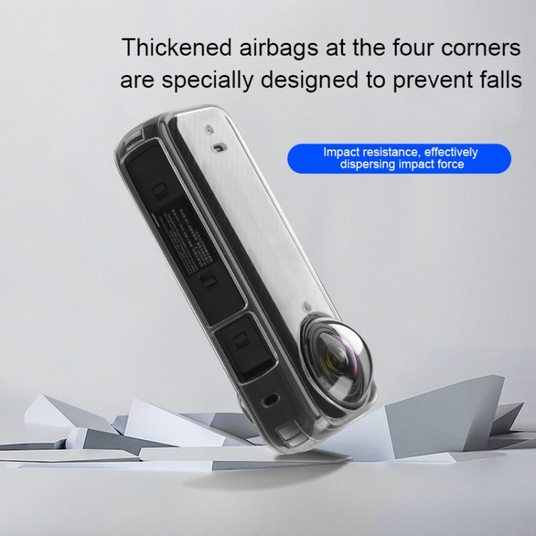 For Insta360 X4 Clear 1.5mm Soft TPU Protective Case Single Cover(Transperant) by buy2fix