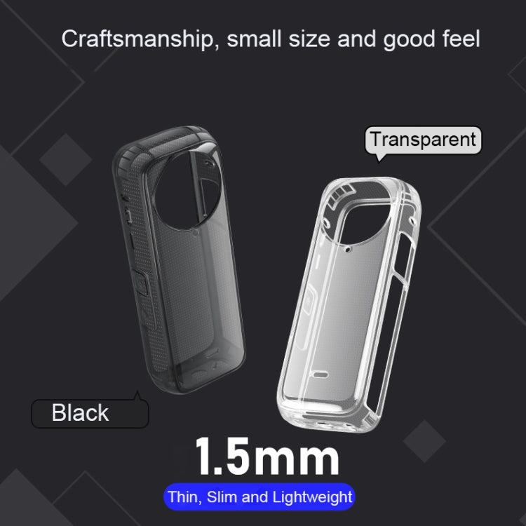 For Insta360 X4 Clear 1.5mm Soft TPU Protective Case With Hand Strap(Transperant) by buy2fix
