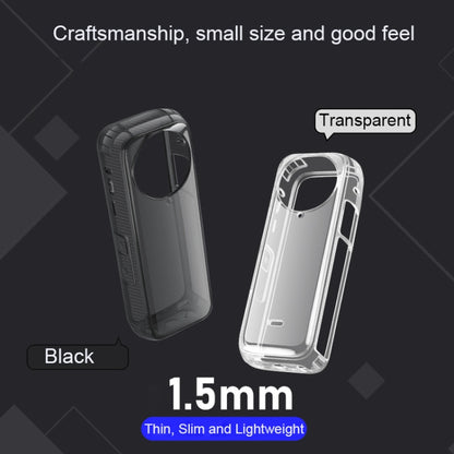 For Insta360 X4 Clear 1.5mm Soft TPU Protective Case With Hand Strap(Transperant) by buy2fix