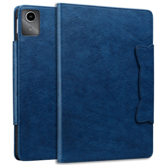 For Lenovo Xiaoxin Pad M11 2024 Cat Buckle Leather Tablet Case(Royal Blue) - Lenovo by buy2fix | Online Shopping UK | buy2fix