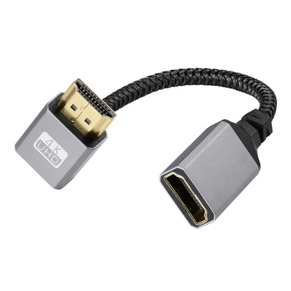 Downward Bend HDMI Male to Female 4K UHD Extension Cable Computer TV Adapter, Length: 20cm by buy2fix