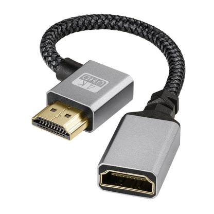 Left Elbow HDMI Male to Female 4K UHD Extension Cable Computer TV Adapter, Length: 20cm by buy2fix