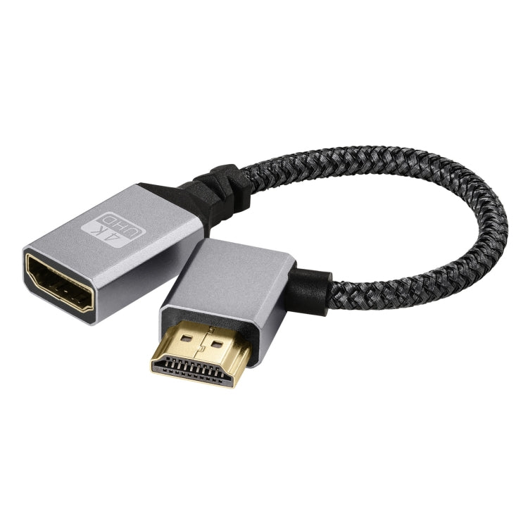 Right Elbow HDMI Male to Female 4K UHD Extension Cable Computer TV Adapter, Length: 20cm by buy2fix