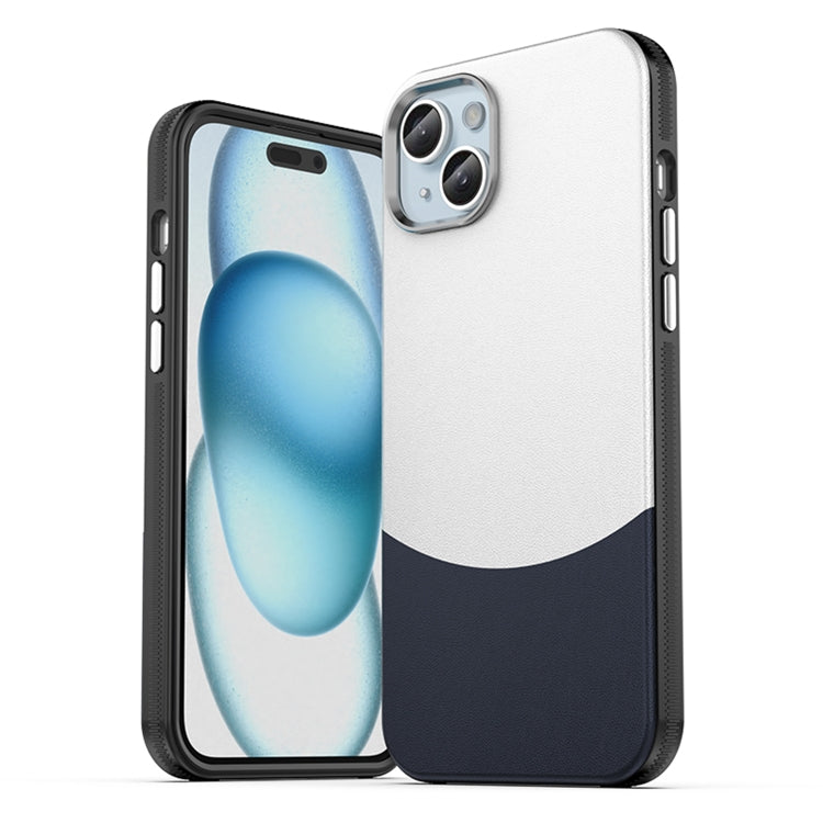 For iPhone 16 Plus Leather Texture MagSafe Magnetic TPU + PC Phone Case(Dark Blue) by buy2fix