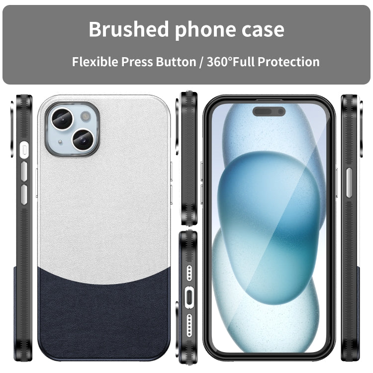 For iPhone 16 Plus Leather Texture MagSafe Magnetic TPU + PC Phone Case(Dark Blue) by buy2fix