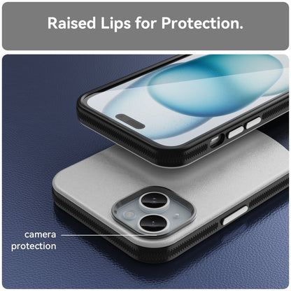 For iPhone 16 Plus Leather Texture MagSafe Magnetic TPU + PC Phone Case(Dark Blue) by buy2fix