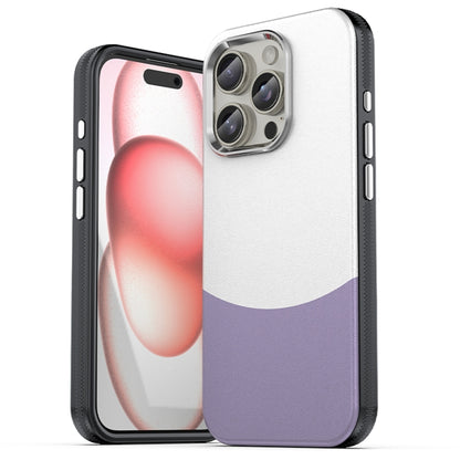 For iPhone 16 Pro Leather Texture MagSafe Magnetic TPU + PC Phone Case(Light Purple) by buy2fix