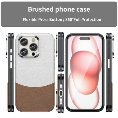 For iPhone 16 Pro Leather Texture MagSafe Magnetic TPU + PC Phone Case(Brown) by buy2fix