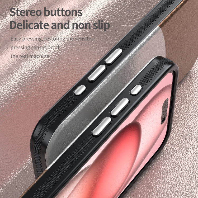 For iPhone 16 Pro Leather Texture MagSafe Magnetic TPU + PC Phone Case(Brown) by buy2fix