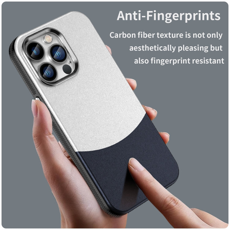 For iPhone 13 Pro Leather Texture MagSafe Magnetic TPU + PC Phone Case(Dark Blue) by buy2fix