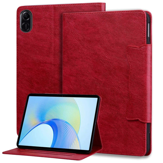 For Honor Pad X10 / X8a / X8b Cat Buckle Leather Tablet Case(Red)