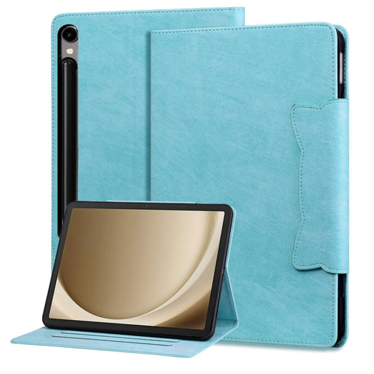 For Samsung Galaxy Tab S11/S10 Lite/S9 FE/S9/S8 Cat Buckle Leather Smart Tablet Case(Sky Blue) - Galaxy Tab S9 Cases by buy2fix | Online Shopping UK | buy2fix