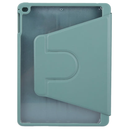 For iPad 9.7 2018 & 2017 / Air / Air2 GEBEI Acrylic TPU 3-folding Rotating Smart Tablet Leather Case withh Pen Slot(Dark Green) - iPad 9.7 (2018) & (2017) Cases by GEBEI | Online Shopping UK | buy2fix