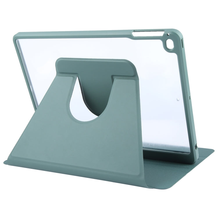 For iPad 9.7 2018 & 2017 / Air / Air2 GEBEI Acrylic TPU 3-folding Rotating Smart Tablet Leather Case withh Pen Slot(Dark Green) - iPad 9.7 (2018) & (2017) Cases by GEBEI | Online Shopping UK | buy2fix