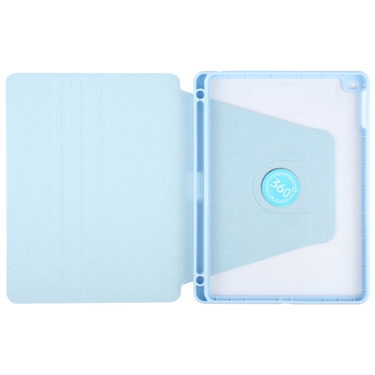 For iPad 9.7 2018 & 2017 / Air / Air2 GEBEI Acrylic TPU 3-folding Rotating Smart Tablet Leather Case withh Pen Slot(Sky Blue) - iPad 9.7 (2018) & (2017) Cases by GEBEI | Online Shopping UK | buy2fix
