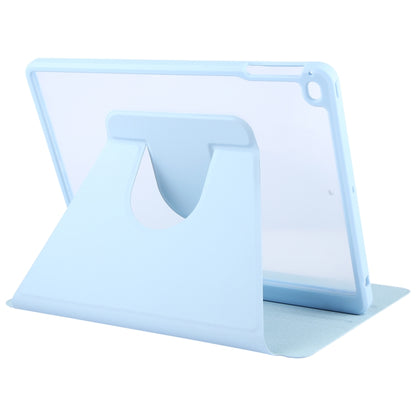 For iPad 9.7 2018 & 2017 / Air / Air2 GEBEI Acrylic TPU 3-folding Rotating Smart Tablet Leather Case withh Pen Slot(Sky Blue) - iPad 9.7 (2018) & (2017) Cases by GEBEI | Online Shopping UK | buy2fix