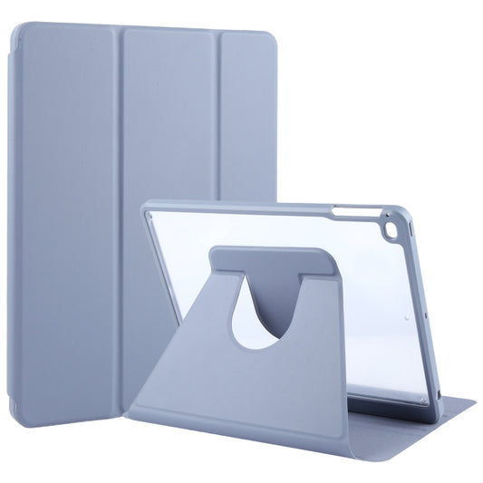 For iPad 9.7 2018 & 2017 / Air / Air2 GEBEI Acrylic TPU 3-folding Rotating Smart Tablet Leather Case withh Pen Slot(Light Purple) - iPad 9.7 (2018) & (2017) Cases by GEBEI | Online Shopping UK | buy2fix