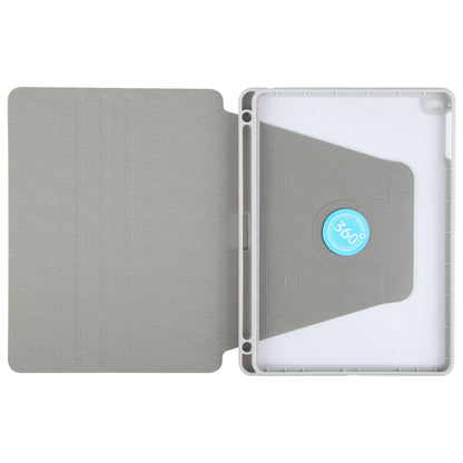 For iPad 9.7 2018 & 2017 / Air / Air2 GEBEI Acrylic TPU 3-folding Rotating Smart Tablet Leather Case withh Pen Slot(Grey) - iPad 9.7 (2018) & (2017) Cases by GEBEI | Online Shopping UK | buy2fix