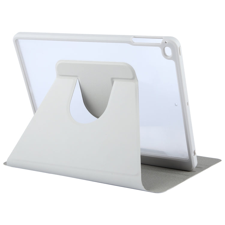 For iPad 9.7 2018 & 2017 / Air / Air2 GEBEI Acrylic TPU 3-folding Rotating Smart Tablet Leather Case withh Pen Slot(Grey) - iPad 9.7 (2018) & (2017) Cases by GEBEI | Online Shopping UK | buy2fix