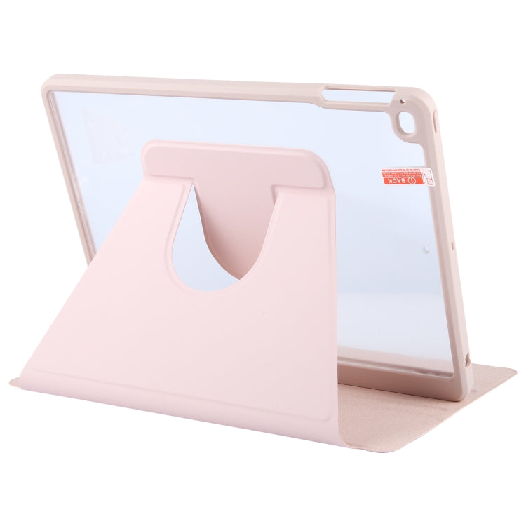 For iPad 9.7 2018 & 2017 / Air / Air2 GEBEI Acrylic TPU 3-folding Rotating Smart Tablet Leather Case withh Pen Slot(Pink) - iPad 9.7 (2018) & (2017) Cases by GEBEI | Online Shopping UK | buy2fix