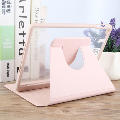 For iPad 9.7 2018 & 2017 / Air / Air2 GEBEI Acrylic TPU 3-folding Rotating Smart Tablet Leather Case withh Pen Slot(Pink) - iPad 9.7 (2018) & (2017) Cases by GEBEI | Online Shopping UK | buy2fix