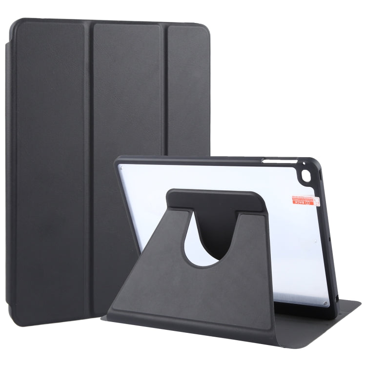 For iPad 9.7 2018 & 2017 / Air / Air2 GEBEI Acrylic TPU 3-folding Rotating Smart Tablet Leather Case withh Pen Slot(Black) - iPad 9.7 (2018) & (2017) Cases by GEBEI | Online Shopping UK | buy2fix