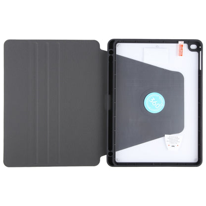 For iPad 9.7 2018 & 2017 / Air / Air2 GEBEI Acrylic TPU 3-folding Rotating Smart Tablet Leather Case withh Pen Slot(Black) - iPad 9.7 (2018) & (2017) Cases by GEBEI | Online Shopping UK | buy2fix