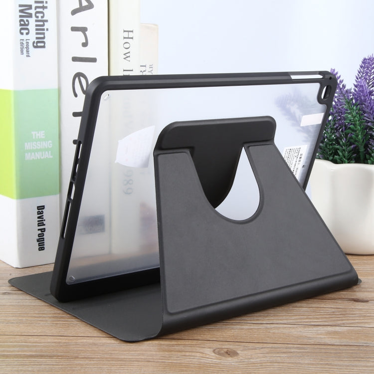 For iPad 9.7 2018 & 2017 / Air / Air2 GEBEI Acrylic TPU 3-folding Rotating Smart Tablet Leather Case withh Pen Slot(Black) - iPad 9.7 (2018) & (2017) Cases by GEBEI | Online Shopping UK | buy2fix