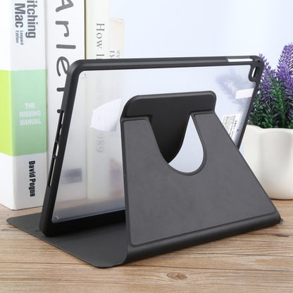 For iPad 9.7 2018 & 2017 / Air / Air2 GEBEI Acrylic TPU 3-folding Rotating Smart Tablet Leather Case withh Pen Slot(Black) - iPad 9.7 (2018) & (2017) Cases by GEBEI | Online Shopping UK | buy2fix