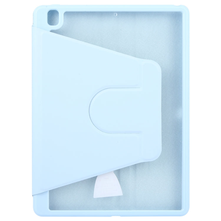 For iPad 10.2 2021 / 2020 / 2019 / Air 3 GEBEI Acrylic TPU 3-folding Rotating Smart Tablet Leather Case withh Pen Slot(Sky Blue) - iPad 10.2 Cases by GEBEI | Online Shopping UK | buy2fix