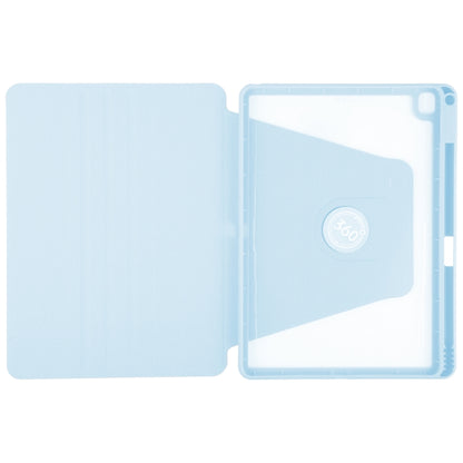 For iPad 10.2 2021 / 2020 / 2019 / Air 3 GEBEI Acrylic TPU 3-folding Rotating Smart Tablet Leather Case withh Pen Slot(Sky Blue) - iPad 10.2 Cases by GEBEI | Online Shopping UK | buy2fix