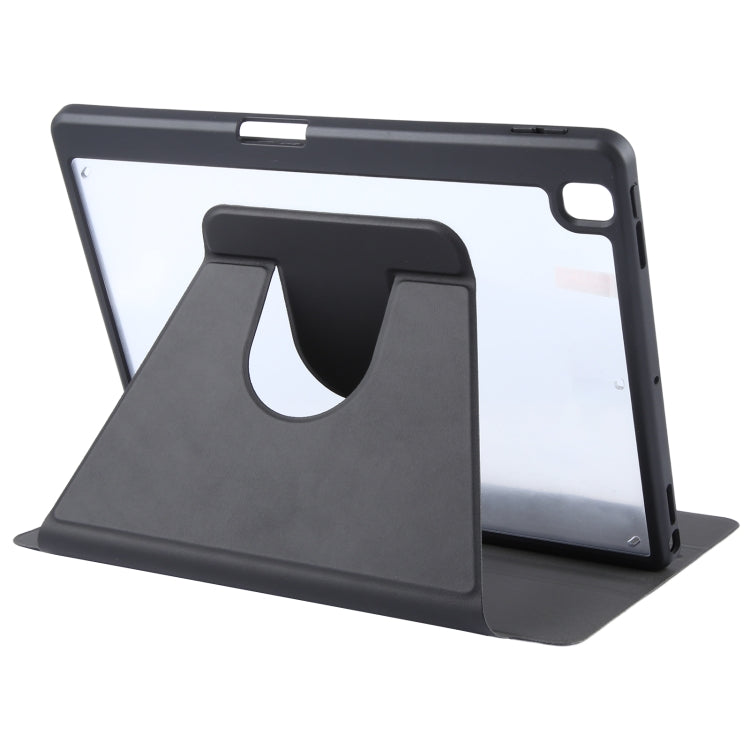 For iPad 10.2 2021 / 2020 / 2019 / Air 3 GEBEI Acrylic TPU 3-folding Rotating Smart Tablet Leather Case withh Pen Slot(Black) - iPad 10.2 Cases by GEBEI | Online Shopping UK | buy2fix