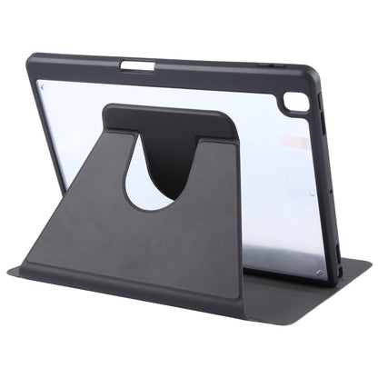 For iPad 10.2 2021 / 2020 / 2019 / Air 3 GEBEI Acrylic TPU 3-folding Rotating Smart Tablet Leather Case withh Pen Slot(Black) - iPad 10.2 Cases by GEBEI | Online Shopping UK | buy2fix