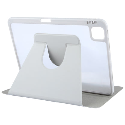 For iPad 2025 / 2022 GEBEI Acrylic TPU 3-folding Rotating Smart Tablet Leather Case withh Pen Slot(Grey) - iPad 2025 / 2022 Cases by GEBEI | Online Shopping UK | buy2fix