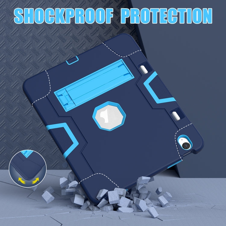 For iPad Air 13 2025 / 2024 Contrast Color Silicone Acrylic PC Tablet Case with Holder(Navy Blue) - iPad Air 13 2025 / 2024 Cases by buy2fix | Online Shopping UK | buy2fix