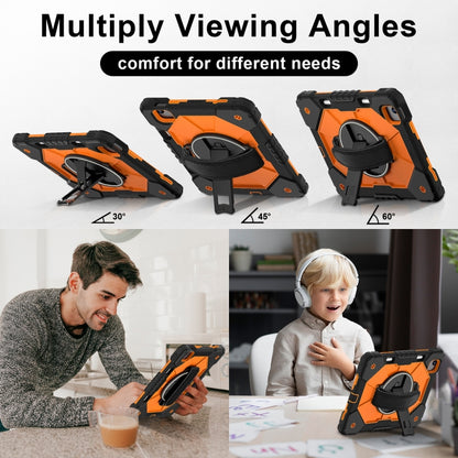 For iPad Air 11 2025 / 2024 Contrast Color Robot Silicone Hybrid PC Tablet Case(Black Orange) - iPad Air 11 2025 / 2024 Cases by buy2fix | Online Shopping UK | buy2fix